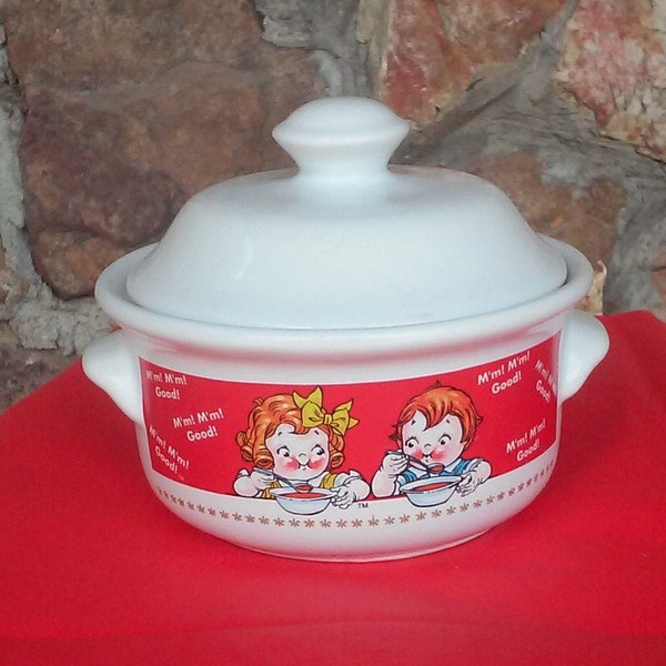 Vintage Campbell's Soup Bowl with Lid   Vintage Campbell's Soup Tureen with Lid  Campbell's Soup Bowl With Lid   Campbell's Soup Bowl & Lid