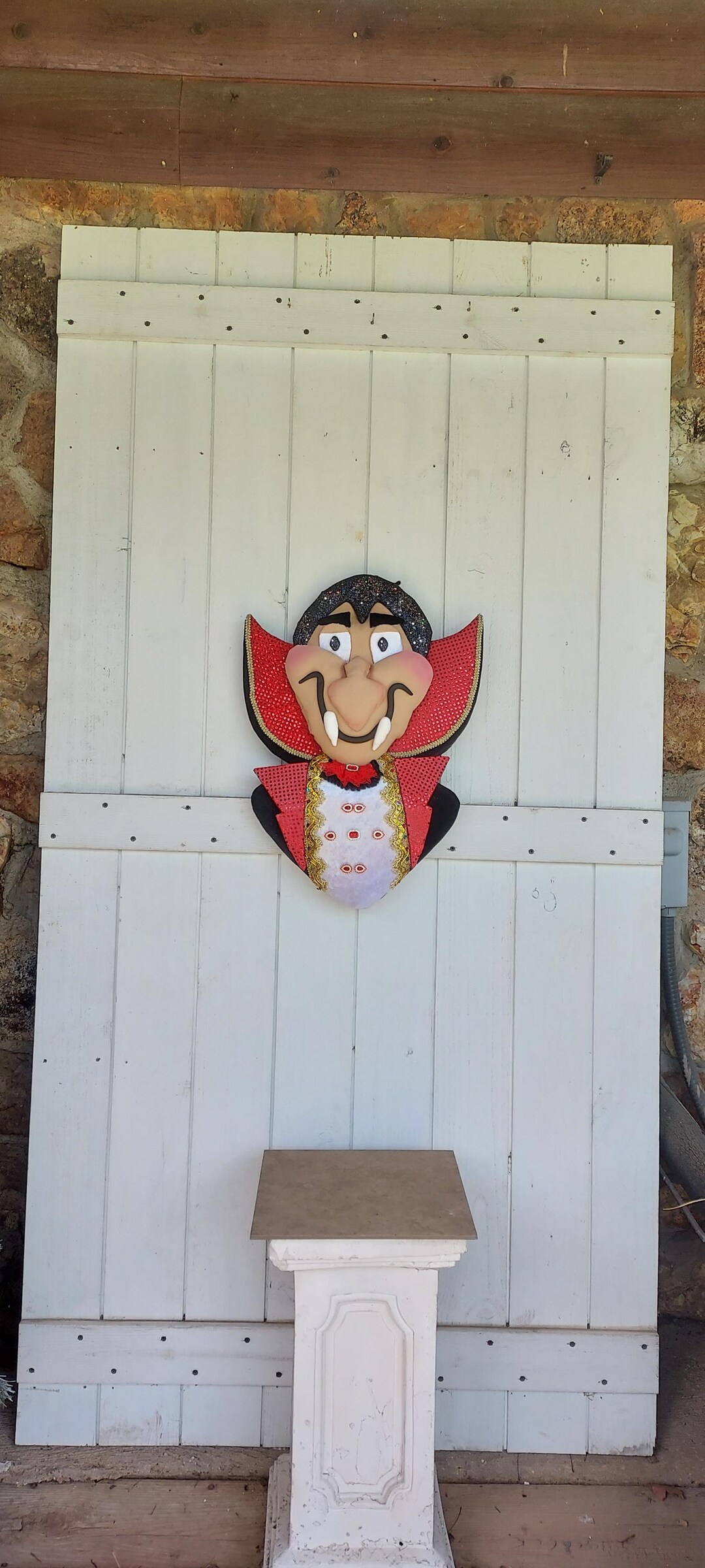 Count Fang Wreath Attachment, Halloween Door Decor, Dracula Decoration ...