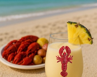 The Queens' Jewels -  Crawfish Jeweled Drinkware  - Unique Gift for Women Birthday Cute Not Painted Bling Bedazzled