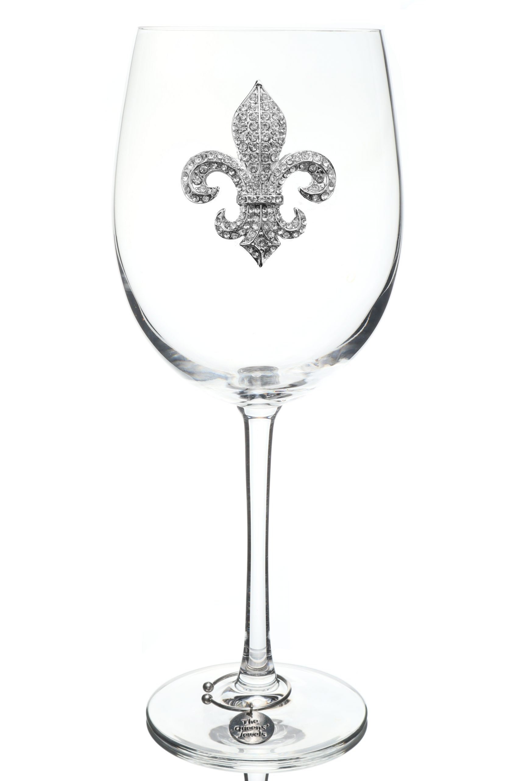 The Queens Jewels Diamond Fleur De Lis Jeweled Wine Glass Etsy