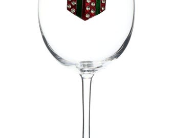 The Queens' Jewels -  Holiday Gift Jeweled Glassware  - Unique Gift for Women Birthday Cute Not Painted Bling Bedazzled