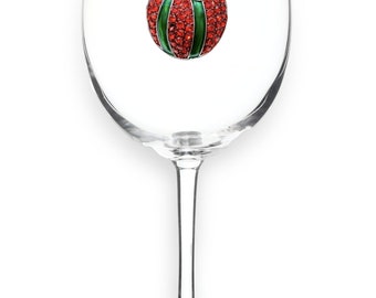 The Queens' Jewels -  Christmas Ornament Jeweled Glassware  - Unique Gift for Women Birthday Cute Not Painted Bling Bedazzled