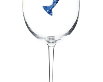 The Queens' Jewels -  Dolphin Jeweled Glassware  - Unique Gift for Women Birthday Cute Not Painted Bling Bedazzled