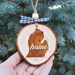 Michigan Home Wooden Ornament