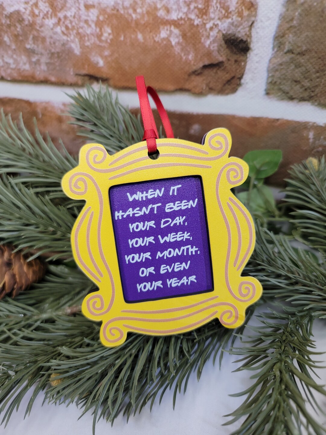 Funny Christmas Ornament, Friends Ornament, Friends Door and Frame, the