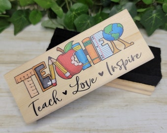 Personalized Teacher Gift, Custom Eraser, End of Year Student Gift