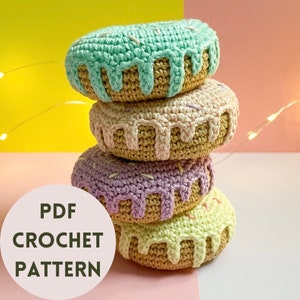 Crochet Donut Pattern / Amigurumi Donut Pattern / PDF Crochet Pattern / PDF File image 1