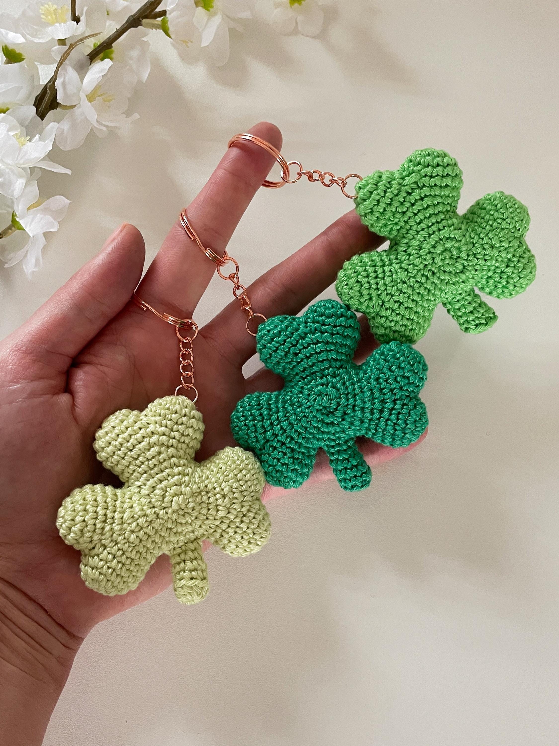 Portachiavi Portafortuna Con Trifoglio Verde, Inciso 'May Good Luck Be With You', Regalo Per Donne Per San Patrizio E Compleanni - 3