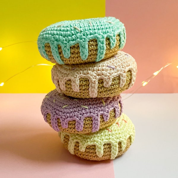 Crochet Donut/ Amigurumi Donut/ Pretend Play/ Play Food/ Crochet Food/ Amigurumi Food/ Baby Gift/ Donut Toy/ Teething Toy/ Room Decor