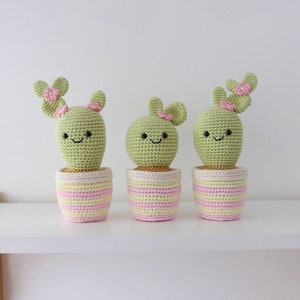 Crochet Cactus Plant: Kawaii Stuffed Cactus Toy, Nursery Decor