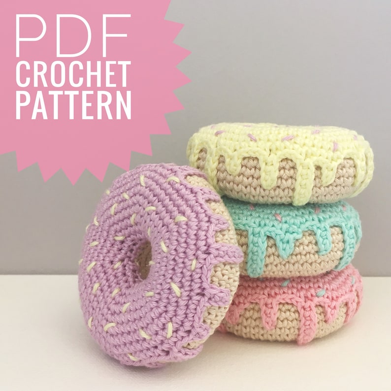 Crochet Donut Pattern / Amigurumi Donut Pattern / PDF Crochet Pattern / PDF File image 2