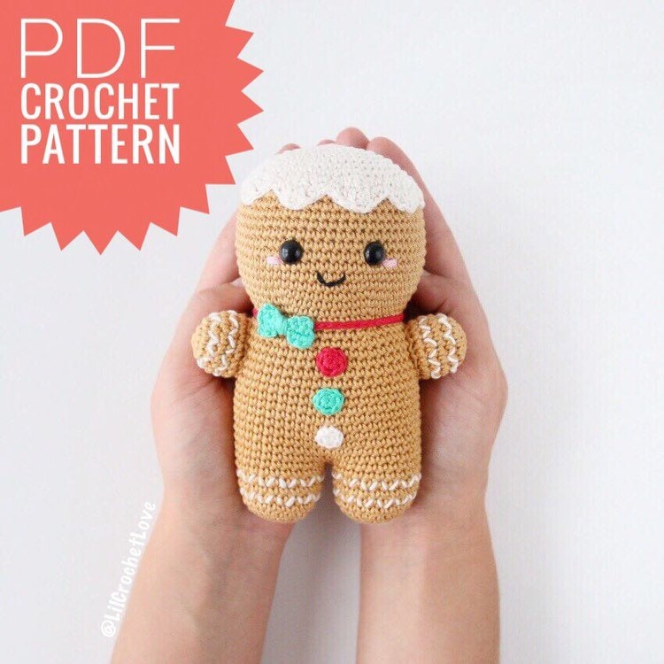 christmas amigurumi Christmas kawaii crochet gingerbread Crochet gingerbread