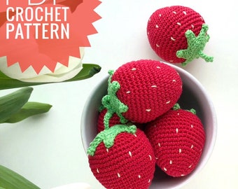 Crochet Strawberry Pattern / Amigurumi Strawberry Pattern / PDF Crochet Pattern / PDF File