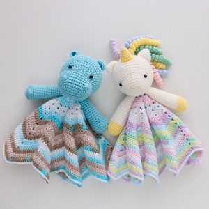 Crochet Animal Lovey: Cotton Baby Security Blanket