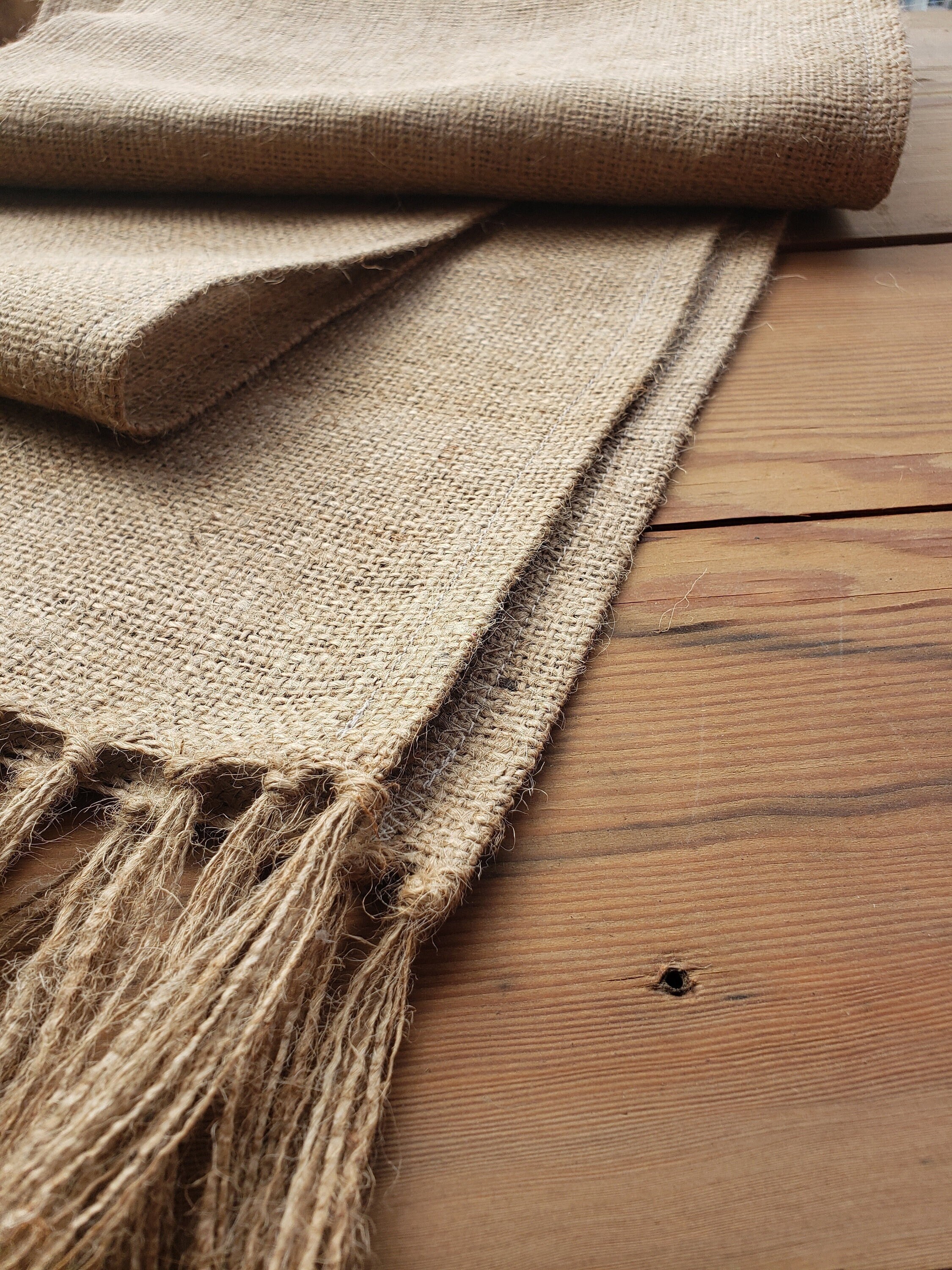 burlap fringe