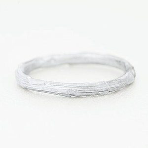 Yew branch ring made of 925 sterling silver