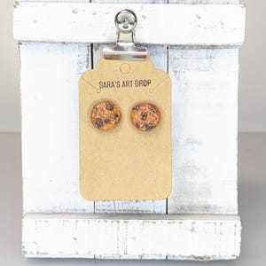 Handmade Chocolate Chip Cookie Post Earrings