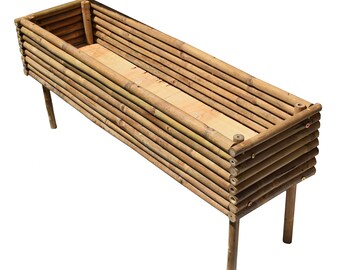Raised garden bed boxes made from real bamboo