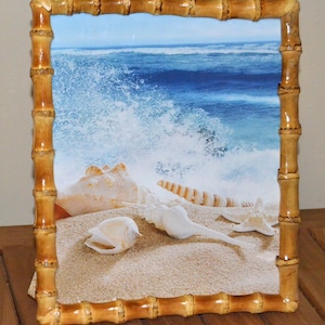 bamboo root picture frame 8 x 10 in either natural or dark color