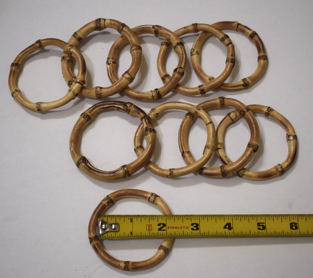 Bamboo Napkin Rings Set of 10 Etsy