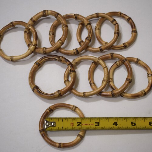 Gold Faux Bamboo Napkin Rings Set of 4 Etsy