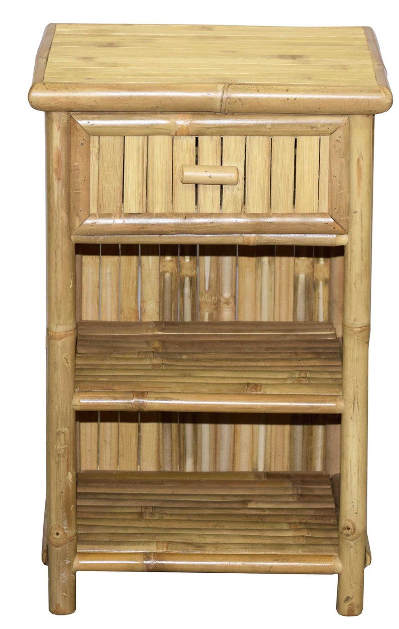 Bamboo Night Stand or Side Table Etsy