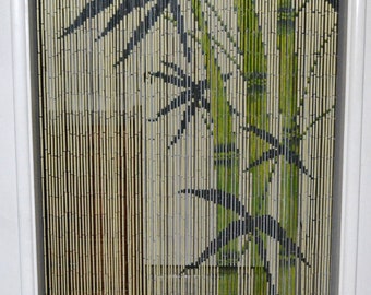 Green Bamboo Beaded Curtain