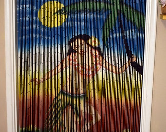 Dancing Hula Girl Bamboo Curtain 90 strands