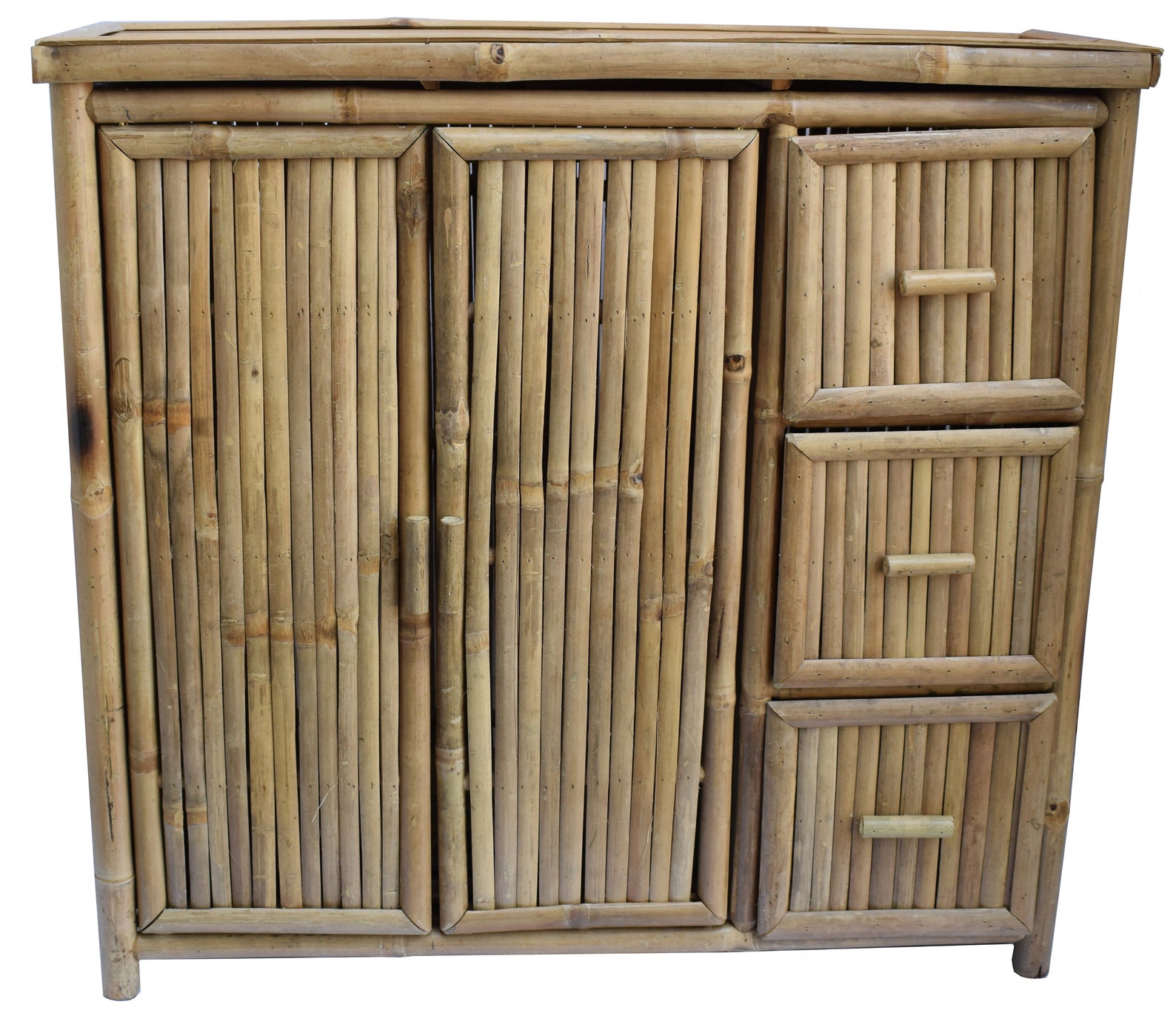 Bamboo Storage With Drawers Etsy