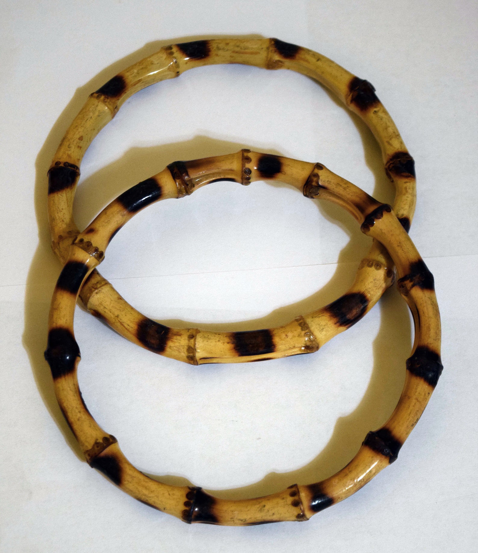 Round Spotted Bamboo Handles Sold by the Pair in 2 Sizes Etsy