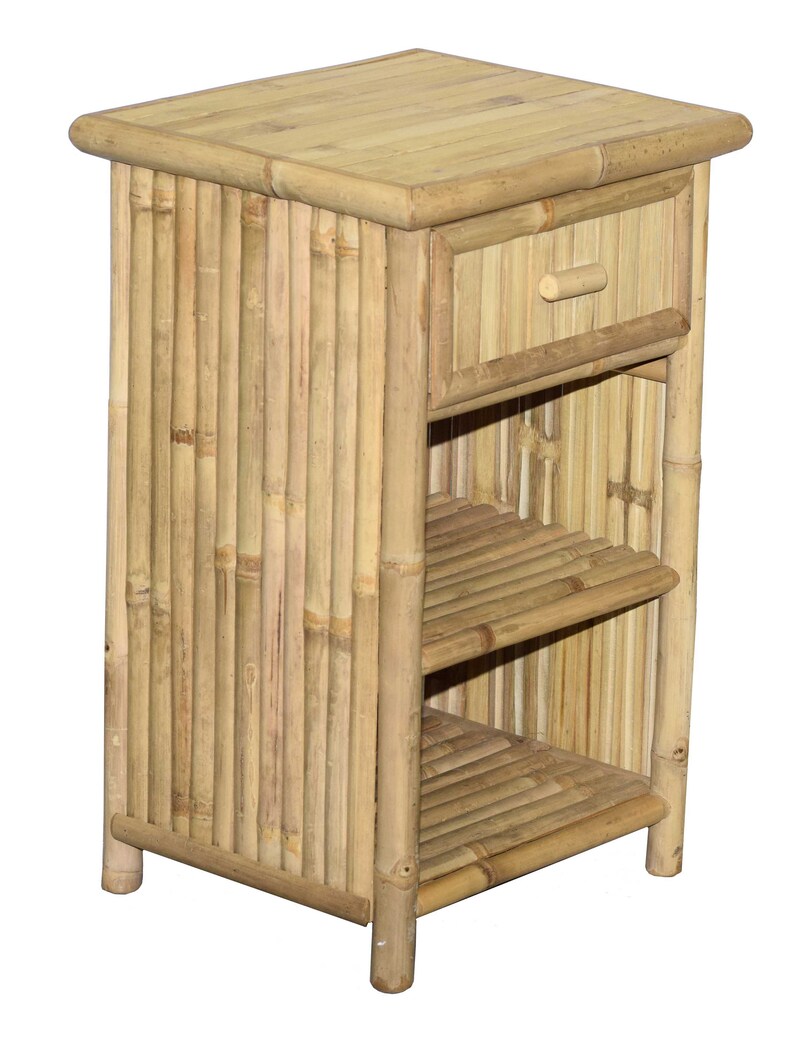 Bamboo Night Stand or Side Table Etsy