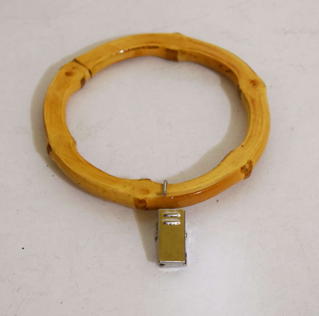 Bamboo Curtain Rings With Clips Set of 12 Etsy