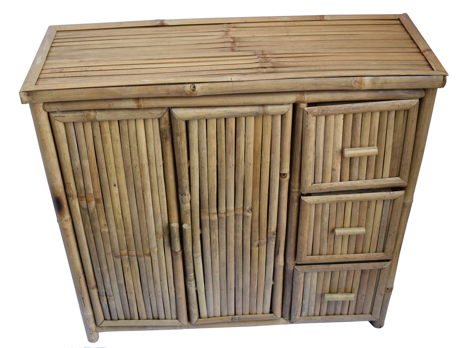 Bamboo Storage With Drawers Etsy