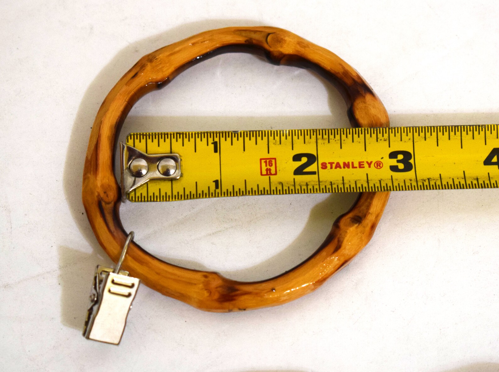 Bamboo Curtain Rings With Clips Set of 12 Made From Real Etsy