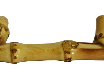 Drawer replacement pull made from authentic bamboo  for cabinets or drawers set of 3