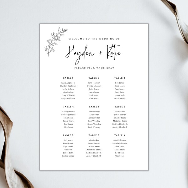 Seating Sign - Etsy