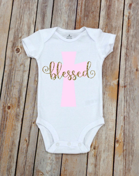 Baptism Bodysuit Blessed Bodysuit Baptism Baby Girl