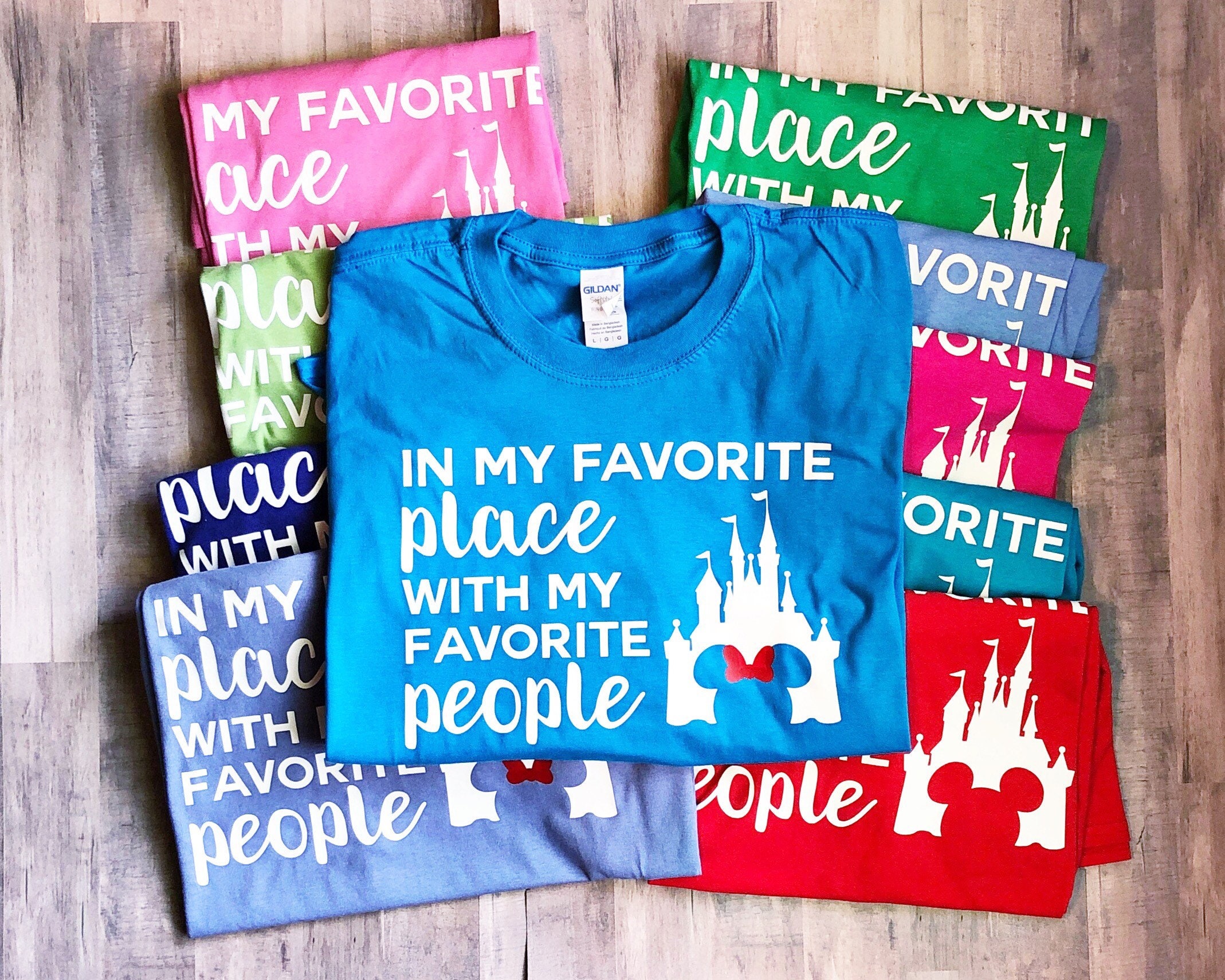 Disney Favorite Place Favorite People Shirt Disney Family Etsy