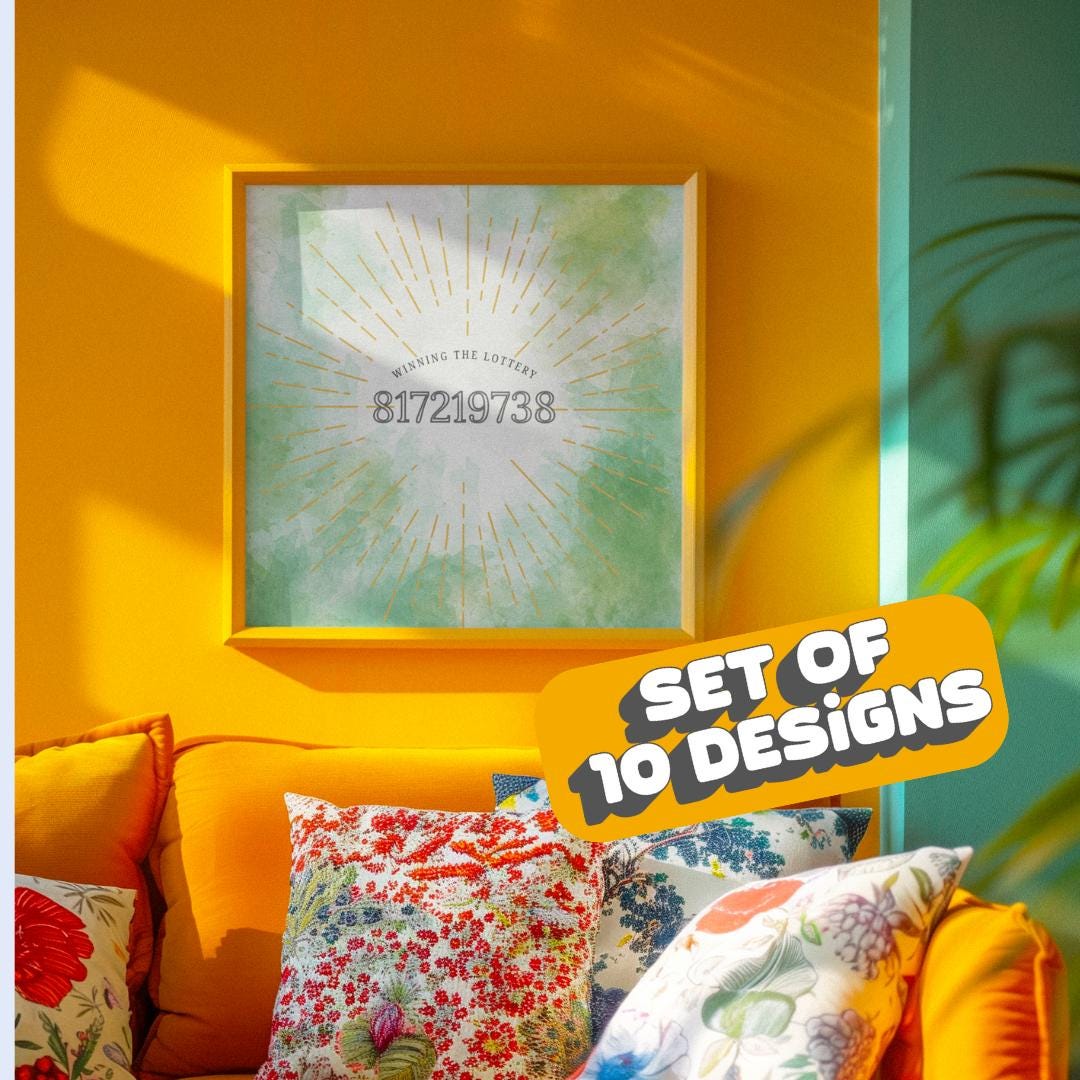 Winning the Lottery - Grabovoi Code - Set of 10 Designs (high ...