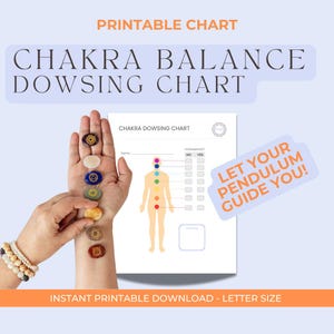 Chakras Dowsing Chart - Printable Energy Healing Pendulum Chart - Radiesthesia and Radionics - Chakra Alignment - Energy Work PDF