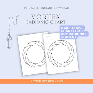 Vortex Radionic Chart - Radiesthesia and Radionics - Dowsing - Printable