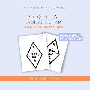 Yoshua Radionic Chart - Radiesthesia and Radionics - Powerful Protection - Printable