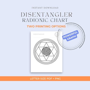 Disentangler Radionic Chart for Unblocking, Solution, and Harmonization of any situation - Radiesthesia and Radionics - DOWNLOAD only!