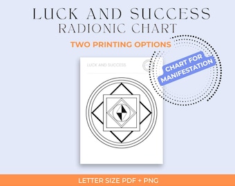 Luck and Success Radiesthesia and Radionic Chart - Printable Dowsing Tool (PDF & PNG)