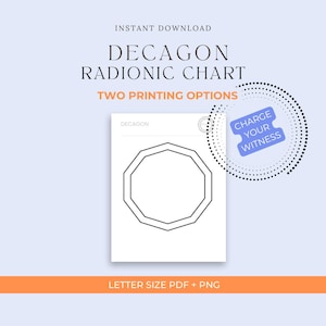 Decagon Chart - Radiesthesia and Radionics - Witness Preparation - Printable