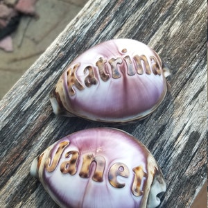Custom Engraved Names on A Seashell Guaranteed to Put Smiles on Faces ...