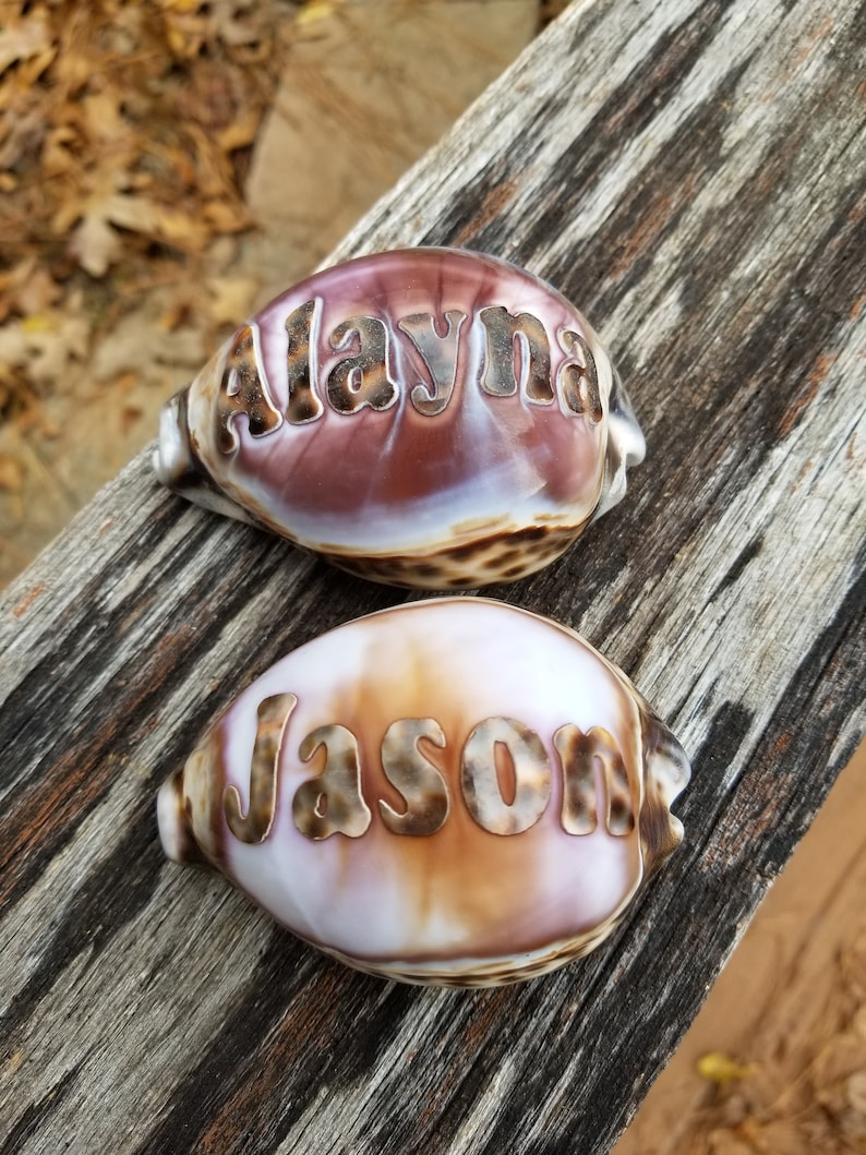 Custom Engraved Names on A Seashell Guaranteed to Put Smiles on Faces ...