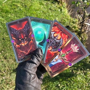 Répliques de cartes de tarot de la foire de Sombrelune - World of Warcraft - Death, Illusion, Greatness and Berserker