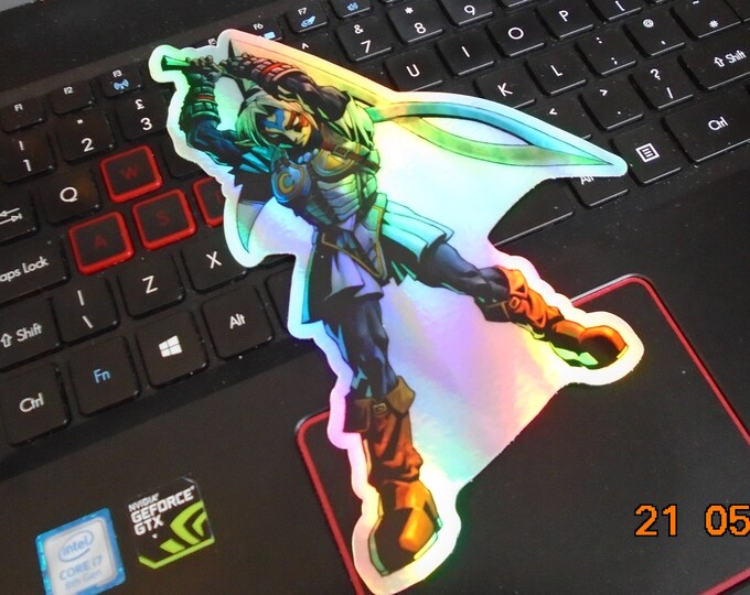 Fierce Deity Link - Zelda themed Holographic Sticker | Decal | Laptop | Vinyl | Bumper |