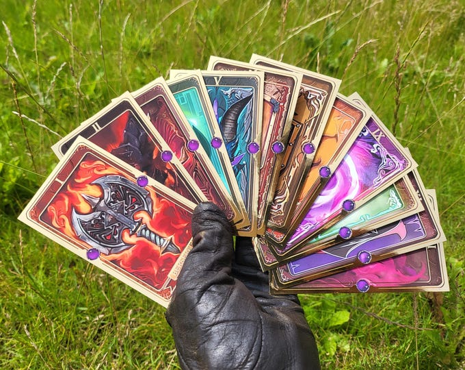 Darkmoon Faire Replica Tarot Cards - World of Warcraft - Epic Trinket -  Loot Card - Trading Card Game - Hearthstone Madness at the Darkmoon
